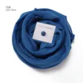 Blaues Chiffon Kopftuch Schal Set mit starkem Magnetverschluss für elegante Damenmode. - 39#