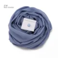 Chiffon Hijab Schal mit starken Magnetnadeln Set in Blauton fur Damen elegante Alltagskleidung. - 41#