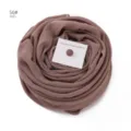 Einfarbig Chiffon Hijab Schal mit Starkem Magnet Pin Set Elegant Ash Langer Damen Schal - 56#