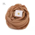 Einfarbig Chiffon Hijab Schal Set mit Magnetnadeln Kameleleganz Alltagskleidung - Code 58