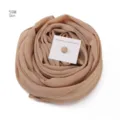 Einfarbiges Perl Chiffon Hijab Tuch mit starkem Magnetverschluss Set in Hautfarbe. - Code 59