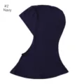 Modales einfarbiges Hijab Untertuch marineblau, elastische bequeme muslimische Kappe. - Marineblau