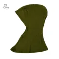 Olive green modal high elasticity hijab cap, soft breathable daily solid color headscarf. - Olive Green