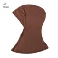 Modal hijab cap stretchy solid color under scarf breathable comfortable khakis detail view - Khaki