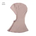 Modal inner hijab cap solid color breathable Muslim headscarf stretchy under scarf sand #10 - Sand