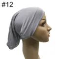 Graue Modal Untertuch Kappe einfarbiger muslimischer Hijab atmungsaktive elastische Kappe - Grau