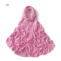 Pink modal jersey hijab scarf solid color long headscarf soft fabric comfortable daily wear - Pink
