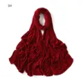 Solid color modal jersey hijab scarf detail, soft breathable fabric, comfortable wear. - Pink