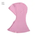 Plain modal stretch hijab cap inner under scarf breathable comfortable solid pink hijab - Pink