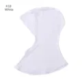 White modal stretchy hijab cap detail, solid color inner hood scarf for women comfortable wear. - White