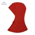 Modal high elasticity solid color inner hijab cap detail view, comfortable stretch head cover scarf. - Rusty Red