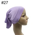 Lila Modal Unterziehkappe elastisches Hijab Bonnet Damen Einfarbig muslimische Innnemütze - Lavendel