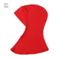 Detailed view of the red modal under hijab cap, showing soft fabric texture and elasticity. - Red