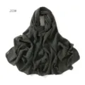 Dark green chiffon hijab scarf with diamond dot print for women long head wrap styling. - 203#