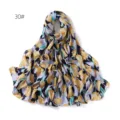 Floral chiffon scarf for women, stylish sun protection shawl and daily fashion accessory. - 30#
