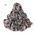 Floral Chiffon Scarf Women Spring Summer Lightweight Sun Protection Fashion Shawl Wrap - Style 39 Pink Flamingo