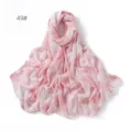 Pink tie dye chiffon scarf, lightweight spring summer sun protection fashion long shawl. - Style 49 Mixed Color Floral