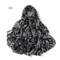 Black and white zebra print chiffon scarf, stylish sun protection shawl and neck accessory. - Style 58 Mixed Pink Floral