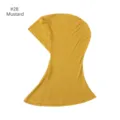 Modal underscarf hijab in mustard yellow, stretchy and comfortable fit for daily wear. - Mustard Yellow