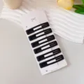 Set di 6 fermagli per capelli neri opachi, forcine geometriche minimaliste per donne e ragazze. - Set da 6 / Nero