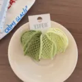 Elatici per capelli a rete verde sfumata elastici coda di cavallo accessori capelli donna - 5 Pezzi/Confezione / Verde menta
