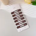 Set di 7 fermagli per capelli opachi marroni forcine laterali minimaliste per donne - Set da 6 pezzi / Marrone