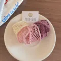 Lacci per capelli a rete larghi colorati alta elasticita accessori per capelli set - 5 Pezzi/Confezione / viola taro
