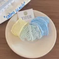 Colorati elastici per capelli larghi e cavi carini accessori per acconciature di coda di cavallo - 5 Pezzi/Confezione / Blu Sale Marino