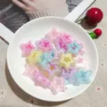 Colorful transparent star acrylic beads diy jewelry making accessories for phone charm necklace - Multicolor