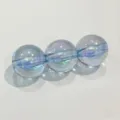 Transparent AB iridescent acrylic round beads three-link DIY handmade bracelet jewelry making material - 16mm Approx 220 Beads per Catty / Sky Blue
