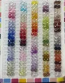 Nuancier de perles en cristal acrylique avec les numeros 101 a 205 pour fabrication de bijoux - Support de Teinture Disponible avec Échantillon de Couleurs