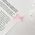 Perlina con fiocco rosa per creazione gioielli braccialetto DIY, dettaglio carino. - Rosa