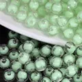 Acrylic round beads inner color green DIY handmade bracelet phone chain craft materials 8-16mm - Green