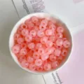 Pink acrylic jelly four-way loose craft beads for DIY handmade phone chain accessories detail. - 2000 Pieces/Pack / Watermelon red