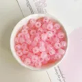 Pink acrylic jelly beads for DIY jewelry, cute translucent barrel loose beads for phone chains. - 2000 Pieces/Pack / Light Pink