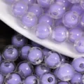 Perla in perla acrilico viola DIY braccialetto ciondolo telefono gioielli materiale - 8mm / Viola