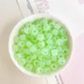 Perline in acrilico gelatina a quattro fori per creazione di gioielli fai da te e catene per cellulari. - Confezione da 2000 pezzi / Verde