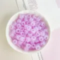 Perline barilotto in acrilico gellato viola per creazione di gioielli fai da te e catene telefono. - Confezione da 2000 pezzi / Viola