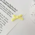 Perle sciolte fiocco giallo macaron accessori gioielli braccialetto DIY, ciondolo carino. - Giallo