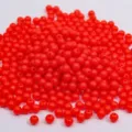 Perles rondes en acrylique rouge, perles en vrac de 6-16mm pour bijoux et chaînes de téléphone DIY. - 10mm Env. 940 Perles par Catty / Rouge Vif