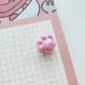 Pink AB coated cat paw acrylic beads for DIY phone chains, bracelets, and jewelry making. - Bright Pink