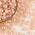 6-16mm acrylic crackle AB electroplated round loose beads DIY handmade necklace accessories - Light Coffee
