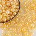 Acrylic crackle AB coated round loose beads for DIY handmade jewelry necklace accessories making - Orange