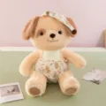 Joli jouet en peluche chien poupée en peluche douce avec bandeau pour cadeau d'anniversaire. - Chien / 35cm
