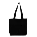 Black corduroy tote bag casual shoulder bag student commuter handbag large capacity - Black