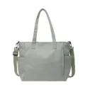 Waterproof nylon tote bag, large capacity casual shoulder bag for women daily use main view. - Light Green