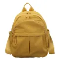 Mini nylon backpack for women, casual lightweight yellow school bookbag for daily commute. - 25x14x30cm / Yellow