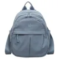 Casual nylon mini backpack for women, versatile daily commuter school bag with multi pockets. - 25x14x30cm / Blue