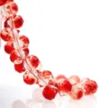 K9 premium faceted red crystal glass beads for jewelry making, sparkling water drop shape. - 8mm (Approx. 87 Beads/String) / Natural Gradient Rose Red
