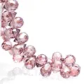 Faceted teardrop crystal glass beads pink sparkling DIY jewelry accessories - 8mm (Approx. 87 pcs/string) / Water Pink Light Blue Grey
